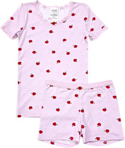 Esme Girl's 0822SF93798 Short Sleeve Shorts set Size 3 4 5 6 7 8 10 12 14 16 Pink in Saudi Arabia
