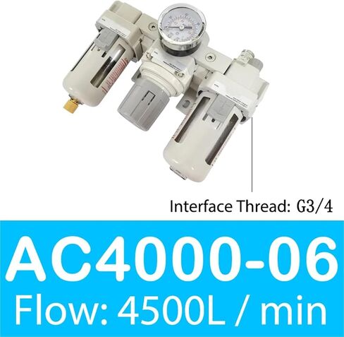 AC2000-02 AC3000-03D AC4000-04D Air Source Air Processor Regulator Compressor Filter Relief Valve Sanlian Pieces Oil Separator(AC4000-04D,Copper Filter) in Saudi Arabia