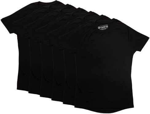 Mr. Davis Men's Bamboo Viscose Tailored Cut Crew Neck Undershirt 6 Pack in Kuwait