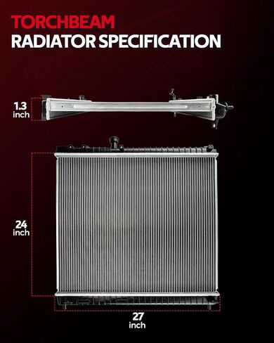 Torchbeam CU13213 Aluminum Radiator Replacement for SLK250 2012-2015, C300 2008-2012, C350 2008-2012, GLK350 2010-2012 in Saudi Arabia