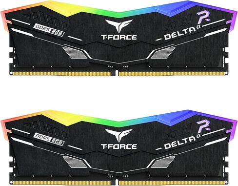 TEAMGROUP T-Force Delta Alpha RGB DDR5 Ram 32GB Kit (2x16GB) 6000MHz (PC5-48000) CL38 Intel XMP 3.0 & AMD Expo Compatible Desktop Memory Module Ram White FF8D532G6000HC38GDC01 in Kuwait