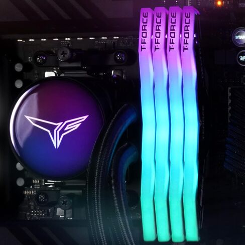 TEAMGROUP T-Force Delta Alpha RGB DDR5 Ram 32GB Kit (2x16GB) 6000MHz (PC5-48000) CL38 Intel XMP 3.0 & AMD Expo Compatible Desktop Memory Module Ram White FF8D532G6000HC38GDC01 in Kuwait