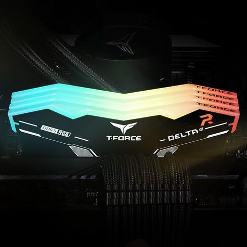 TEAMGROUP T-Force Delta Alpha RGB DDR5 Ram 32GB Kit (2x16GB) 6000MHz (PC5-48000) CL38 Intel XMP 3.0 & AMD Expo Compatible Desktop Memory Module Ram White FF8D532G6000HC38GDC01 in Kuwait