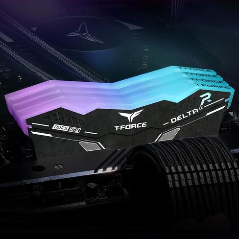 TEAMGROUP T-Force Delta Alpha RGB DDR5 Ram 32GB Kit (2x16GB) 6000MHz (PC5-48000) CL38 Intel XMP 3.0 & AMD Expo Compatible Desktop Memory Module Ram White FF8D532G6000HC38GDC01 in Kuwait