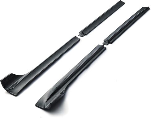 Side Skirts Compatible with Tesla Model Y 2020-2024, Rocker Panel Guard Splitter Lip Body Kit, Replacement Accessories for Tesla (Carbon Fiber Look) in Saudi Arabia