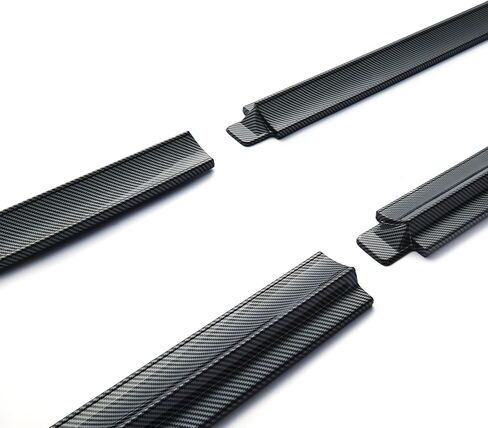 Side Skirts Compatible with Tesla Model Y 2020-2024, Rocker Panel Guard Splitter Lip Body Kit, Replacement Accessories for Tesla (Carbon Fiber Look) in Saudi Arabia