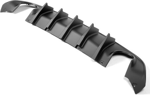 FreeMotor802 متوافق مع 2015-2023 Dodge Charger Bumper Diffuser ، Ikon V2 Matte Black 2PCS Bumper Diffuser Shark Shark Fins - PP in Kuwait