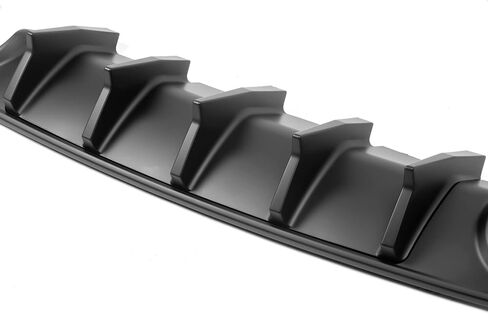 FreeMotor802 متوافق مع 2015-2023 Dodge Charger Bumper Diffuser ، Ikon V2 Matte Black 2PCS Bumper Diffuser Shark Shark Fins - PP in Kuwait