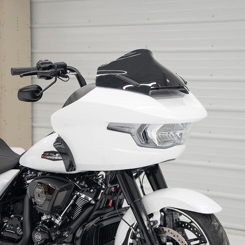 الزجاج الأمامي للدراجات النارية Flare لـ Harley-Davidson Road Glide Fltr ، 2023.5-2024 (Black ، 10 "Sport) in Kuwait