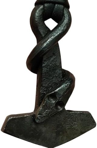 يدوي مزور mjölnir مع Midgård World Serpent قلادة Norse Viking Iron Pendant Jewelry in Kuwait