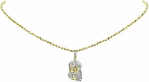 Men's 4.00 Carat Round Shape Real Moissanite Jesus Face Pendant 925 Sterling Silver in Saudi Arabia