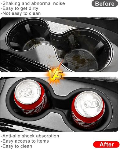 Car Cup Holder Inserts Replacement for Subaru Outback/Legacy Accessories 2020-2024,Durable Front Cup Holder Inserts Drink Holder for Outback Accessories in Saudi Arabia