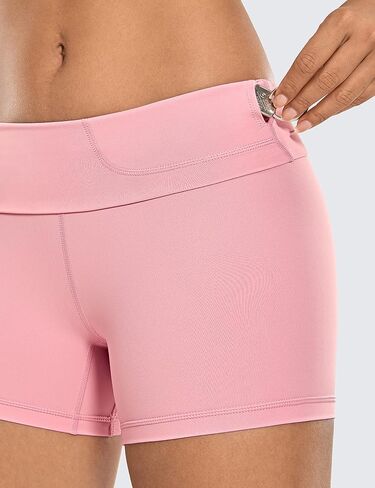CRZ YOGA Women's Naked Feeling Biker Shorts 4 Inches - High Waist Workout Gym Running Yoga Spandex Shorts Lunar Rock Medium in Saudi Arabia