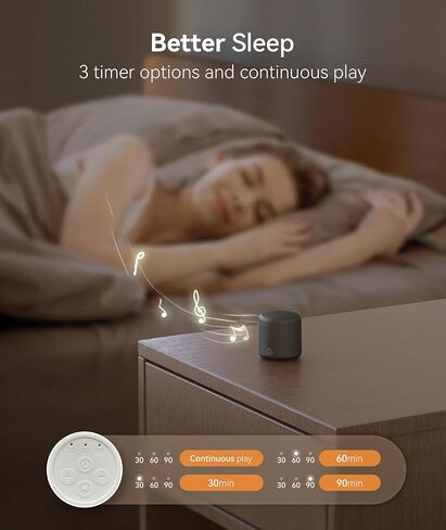 Dreamegg White Noise Sound Machine - Portable Sound Machine for Baby Adults, Travel Sound Machine for Sleep, 16 Nature Sound, Timer, White Noise Machine for Sleeping Office Privacy Home Gift in Saudi Arabia