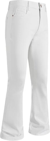 Men's Stretch Slim Fit Bell Bottom Denim Disco Pants Flared Jeans-31 Inseam in Saudi Arabia