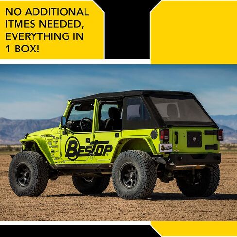 Bestop 54923-17 Black Twill Trektop NX Glide Convertible Soft Top 4-Door in Saudi Arabia