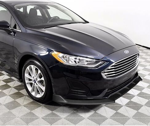 9pcs Combo Front Bumper Body Kit Lip + Side Skirt Extensions Diffuser Compatible with 2019-2021 Ford Fusion 2020 (Painted Black) in Kuwait