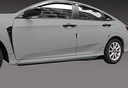 9pcs Combo Front Bumper Body Kit Lip + Side Skirt Extensions Diffuser Compatible with 2019-2021 Ford Fusion 2020 (Painted Black) in Kuwait