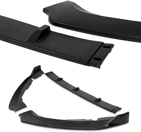 9pcs Combo Front Bumper Body Kit Lip + Side Skirt Extensions Diffuser Compatible with 2019-2021 Ford Fusion 2020 (Painted Black) in Kuwait