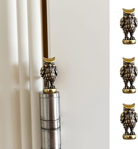 3 Pcs Brass Fox Hinge Heads Decorative Topper, Magnetic Hinge Head Toppers, Fun Bird Gifts for Women Mom Grandma Wife, Vintage Bird Statue Door Hinge Head Home Decoration in Saudi Arabia