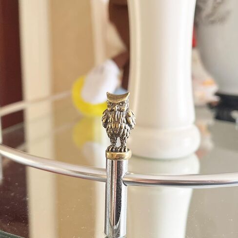 3 Pcs Brass Fox Hinge Heads Decorative Topper, Magnetic Hinge Head Toppers, Fun Bird Gifts for Women Mom Grandma Wife, Vintage Bird Statue Door Hinge Head Home Decoration in Saudi Arabia