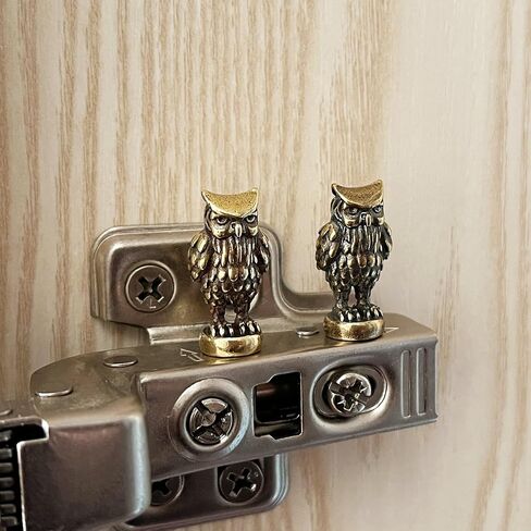 3 Pcs Brass Fox Hinge Heads Decorative Topper, Magnetic Hinge Head Toppers, Fun Bird Gifts for Women Mom Grandma Wife, Vintage Bird Statue Door Hinge Head Home Decoration in Saudi Arabia