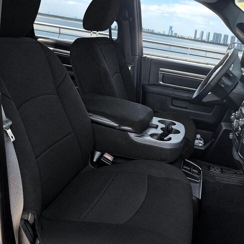SAPUBK Custom-Fit Front Seat Covers Replace for 2013-2018 Dodge Ram and 2019-2021 Classic Ram 1500 2500 Crew Cab, Premium Neoprene with Composite Soft Foam Lining Breathable Seat Cover Cushion in Saudi Arabia