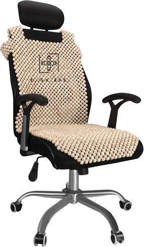 أغطية مقعد السيارة بالخرز للسيارات ، وغطاء مقعد حبة التبريد للشاحنات وسيارات الدفع الرباعي - وسادة تبريد المقعد التلقائي ، والخرز الطبيعي للتنفس - واقي العرق للصيف ، الأحمر الداكن in Kuwait