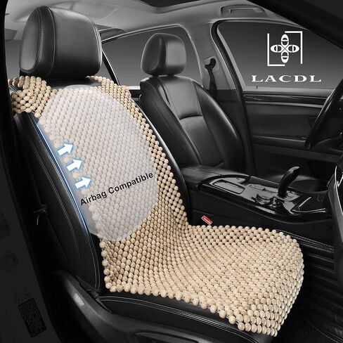 أغطية مقعد السيارة بالخرز للسيارات ، وغطاء مقعد حبة التبريد للشاحنات وسيارات الدفع الرباعي - وسادة تبريد المقعد التلقائي ، والخرز الطبيعي للتنفس - واقي العرق للصيف ، الأحمر الداكن in Kuwait