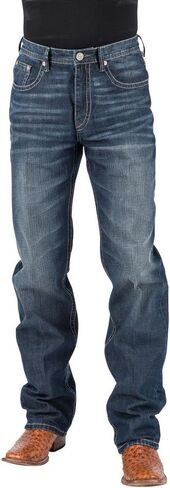Stetson Men's 1520 Standard Fit Straight Jeans Blue 38W x 34L in Saudi Arabia