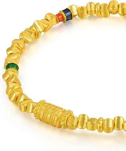 CHOW SANG SANG 999.9 24K Solid Gold Cultural Blessings Bracelet for Women Size 14.5cm 95653B Price-by-Weight 11.97g Gold in Saudi Arabia