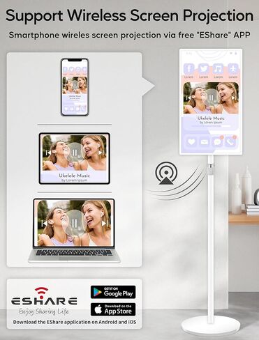 شاشة عرض إعلانية متعددة اللمس مقاس 15.6 بوصة مع حامل معدني قابل للتعديل وشاشة LCD تجارية تعمل بنظام Android 11 مع تشغيل تلقائي، ونسخ شاشة لاسلكي، 4+64 جيجابايت in Kuwait