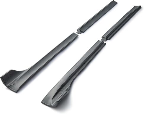 Side Skirts Compatible with Tesla Model Y 2020-2024, Rocker Panel Guard Splitter Lip Body Kit, Replacement Accessories for Tesla (Carbon Fiber Look) in Saudi Arabia