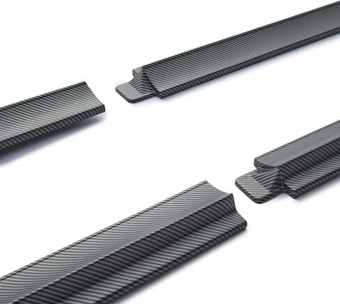 Side Skirts Compatible with Tesla Model Y 2020-2024, Rocker Panel Guard Splitter Lip Body Kit, Replacement Accessories for Tesla (Carbon Fiber Look) in Saudi Arabia