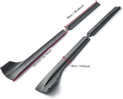 Side Skirts Compatible with Tesla Model Y 2020-2024, Rocker Panel Guard Splitter Lip Body Kit, Replacement Accessories for Tesla (Carbon Fiber Look) in Saudi Arabia