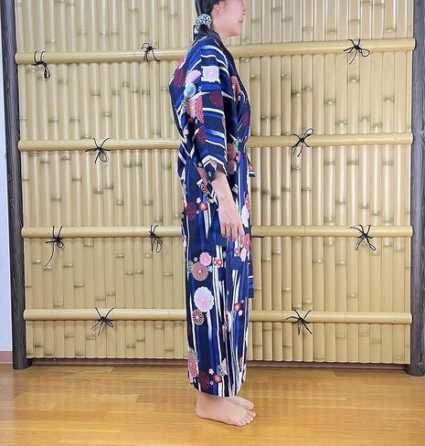 Momoten] المرأة Yukata Kimono اليابانية رداء طويل/لباس القطن in Kuwait