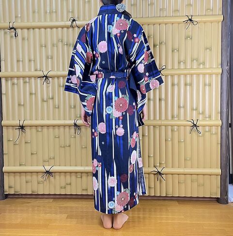 Momoten] المرأة Yukata Kimono اليابانية رداء طويل/لباس القطن in Kuwait