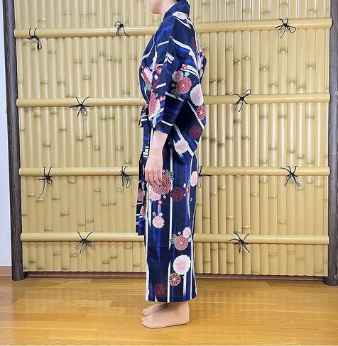Momoten] المرأة Yukata Kimono اليابانية رداء طويل/لباس القطن in Kuwait