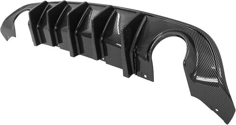 FREEMOTOR802 Compatible With 2015-2023 Dodge Charger Rear Bumper Diffuser, IKON V2 Style Matte Black 2PCS Rear Bumper Diffuser Lip Shark Fins - PP in Kuwait