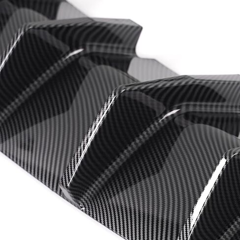 FREEMOTOR802 Compatible With 2015-2023 Dodge Charger Rear Bumper Diffuser, IKON V2 Style Matte Black 2PCS Rear Bumper Diffuser Lip Shark Fins - PP in Kuwait