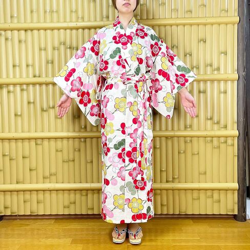 momoten] Women's Yukata Kimono Japanese Traditional Long Robe/Dress Cotton in Saudi Arabia