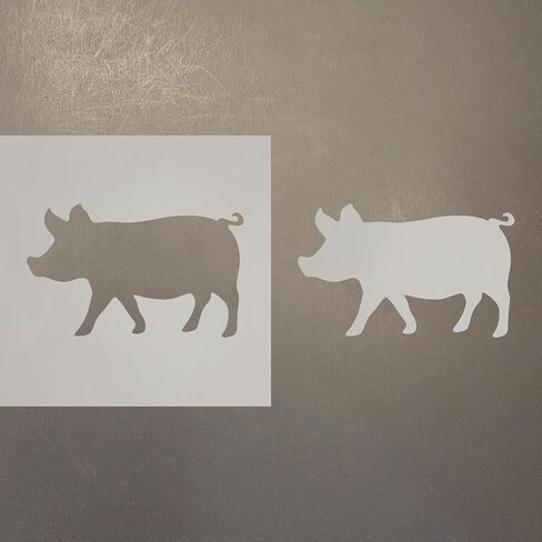 Pig 3 Reusable Mylar Stencil - Art Craft Supplies 12 Inch in Saudi Arabia