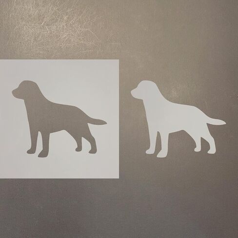 Dog Lab القابلة لإعادة الاستخدام Mylar - فني الحرفاء أحجام جديدة (12 ") in Saudi Arabia