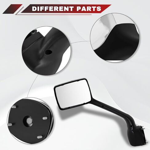 Pair Hood Mirror for Kenworth T680 Peterbilt 579 Peterbilt 587 Mirror Replacement Driver Left and Passenger Right Side OE Kenworth T680 Accessories (Black) in Saudi Arabia