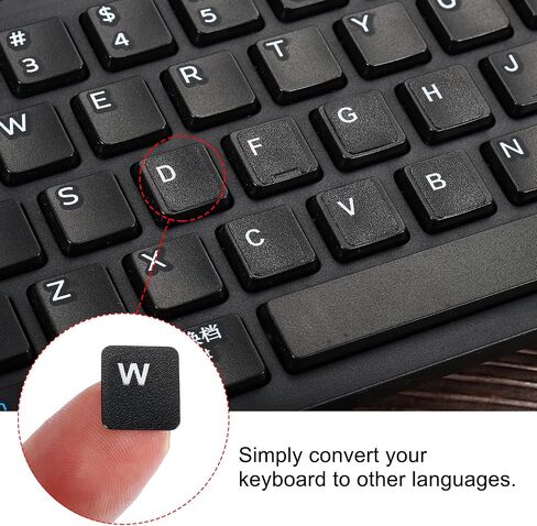 PATIKIL Italian Keyboard Layout Stickers, 4 Pack Universal Keyboard Replacement Cover for Notebook Desktop Computer Keyboards, White Background Black Lettering in Saudi Arabia