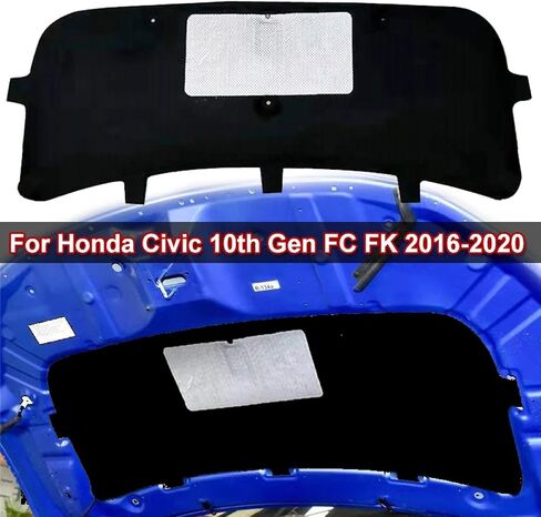 محرك السيارة غطاء محرك السيارة عزل القطن وسادة عزل الحرارة لهوندا Civic 10th Gen FC FK 2016-2020 in Kuwait