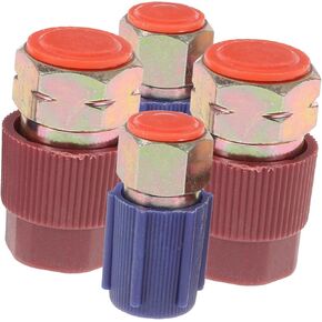 مجموعة محول السيارات إلى R134A تحويل Quick Adjupler شحن المنفذ لون عشوائي in Kuwait