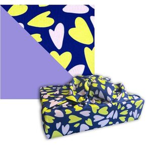 SHIKIWRAP Reusable Furoshiki Cloth Gift Wrap, 28" Square Sheet for Medium to Larger Gifts, Sustainable Living and Special Occasions (Vintage Christmas Shapes/Snow) in Kuwait