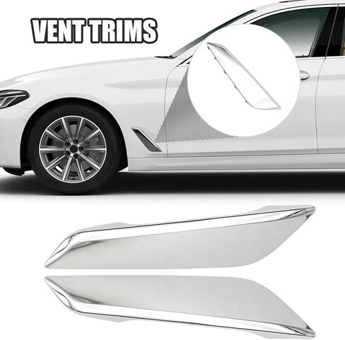 51137349593 Car Front Side Fender Vents Trim, Replacement for BMW 5 Series Sedan G30 530e 530i 540d 540i M550i xDrive, Replaces 51137349594 in Saudi Arabia