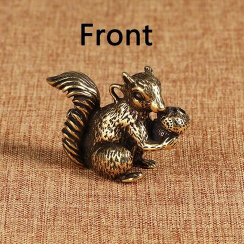 2pcs Brass Squirrel Figurines 1.6x1.2x0.6in Small Incense Holder Brass Animals Decor Antique Bronze Statue Ornament Desk Decoration Keychains in Saudi Arabia